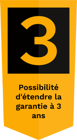 Possibilité d'étendre la garantie à 3 ans