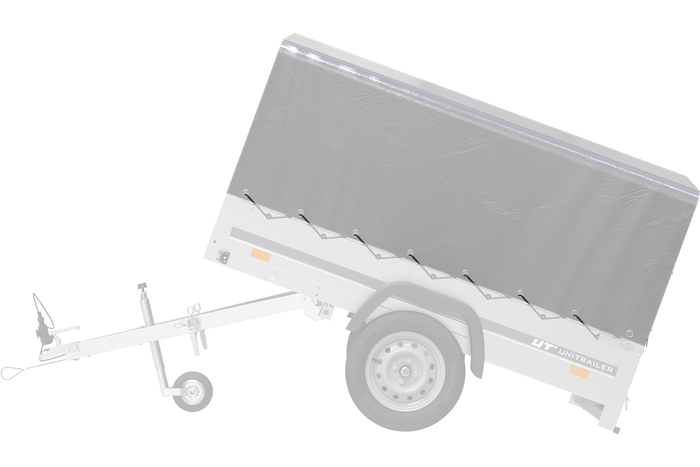 Bâche pour arceau h-800 UNITRAILER remorque 200x125cm GARDEN 201 KIPP