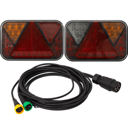 Feux arrière LED FRISTOM + faisceau MANTES 5m 7 broches