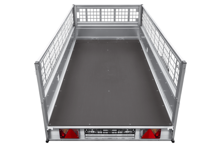 Remorque à un essieu 264x125 UNITRAILER GARDEN 264 KIPP avec ridelles grillagées