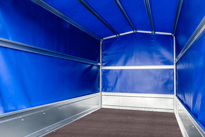 Remorque routière avec bâche haute (110 cm), arceau (110 cm) et roue jockey 230x125 Garden Trailer 230 KIPP