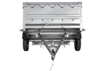 Remorque voiture 264x150 UNITRAILER GARDEN 265 KIPP avec ridelles BIS, cadre H-0 et bâche grise