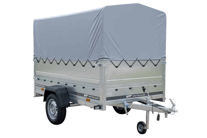 Remorque haute avec rehausses de ridelles et bâche haute - 2,30 x 1,25 m - Garden Trailer 230 KIPP