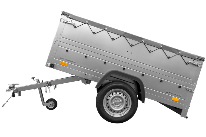 Remorque neuve 200x125 avec bâche plate, rehausses de ridelles et roue jockey - Garden Trailer 201 KIPP