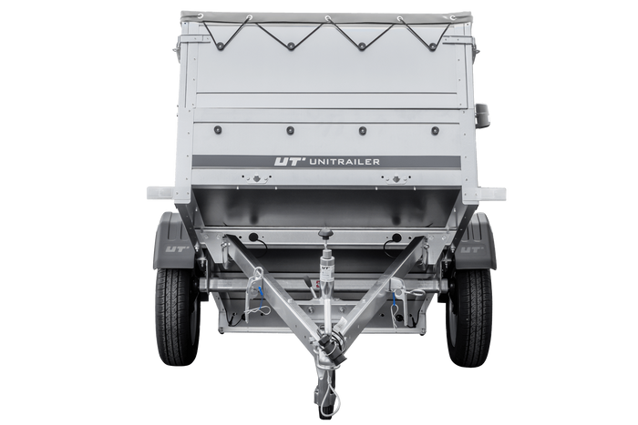 Remorque Garden Trailer 200 Kipp avec roue jockey, rehausses, châssis H-0 et bâche grise