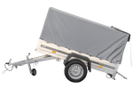 Remorque automobile Garden Trailer 200 KIPP 200 x 106 cm avec bâche haute, arceau et roue jockey PTAC 500 kg