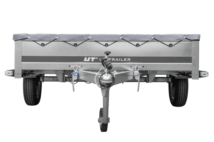 Remorque voiture 264x150 UNITRAILER GARDEN 265 KIPP avec châssis H-0 et bâche grise