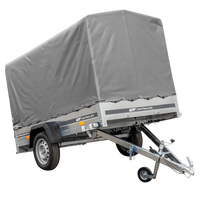 Remorque routière avec bâche haute (110 cm), arceau (110 cm) et roue jockey 230x125 Garden Trailer 230 KIPP