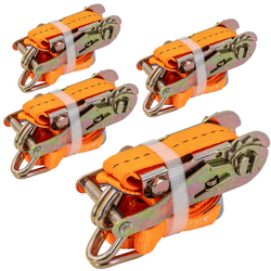 Kit de quatre sangles de transport avec tendeur UNITRAILER 3m/25mm/1t