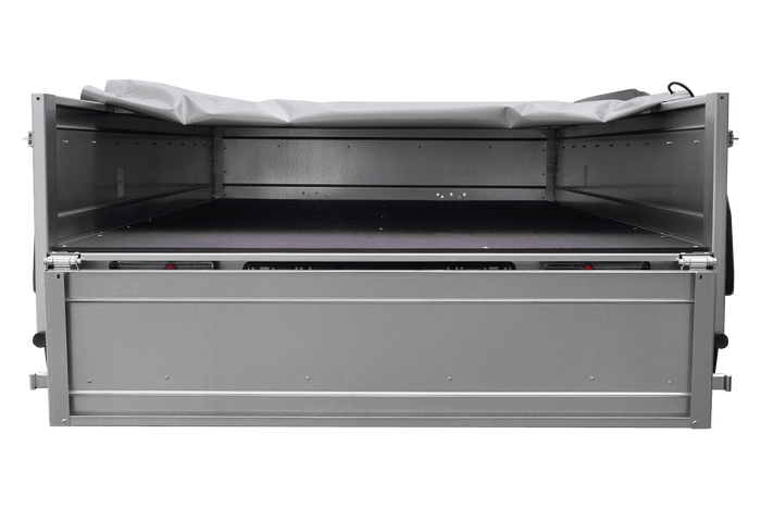 REMORQUE UNITRAILER 264/2 KIPP AVEC ROUE JOCKEY, TIGE DE SUPPORT DE BÂCHE ET BÂCHE PLATE GRISE