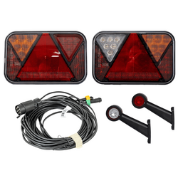 Kit éclairage : feux arrière LED FRISTOM + feux de gabarit latéraux LED HORPOL + faisceau MANTES 7 m 7 broches