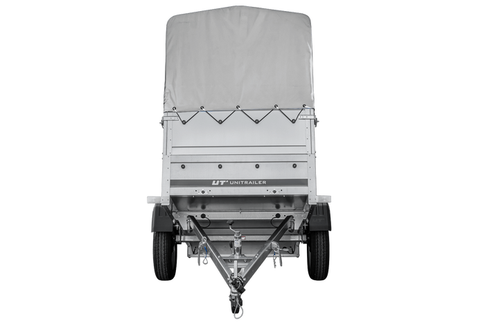 Remorque simple essieu 200x106 avec bâche haute, arceau, rehausses de ridelles et roue jockey - Garden Trailer 200 KIPP