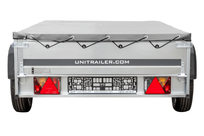 Remorque galvanisé 230 x 125 cm Garden Trailer 230 KIPP [avec roue jockey et bâche plate]