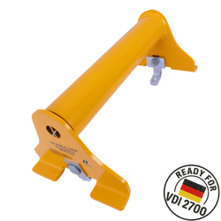 Bloque roue, calle universelle jaune PRAMAR Radstopper VDI 2700 pour dépanneuse