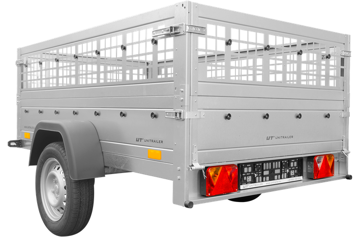 Remorque basculante  200x125 avec ridelles grillagées et roue jockey - Garden Trailer 201 KIPP