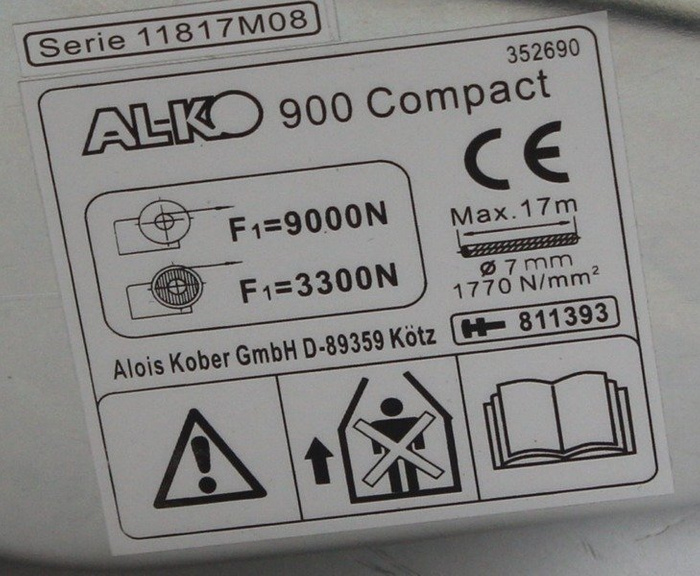 Treuil AL-KO 900C avec câble