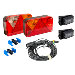 Kit éclairage : feux arrière DOBPLAST + feux de gabarit LED DOBPLAST + faisceau MANTES 7m, 7 broches + connecteurs rapides