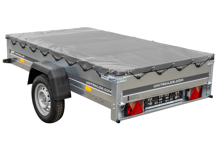 Remorque galvanisé 230 x 125 cm Garden Trailer 230 KIPP [avec roue jockey et bâche plate]