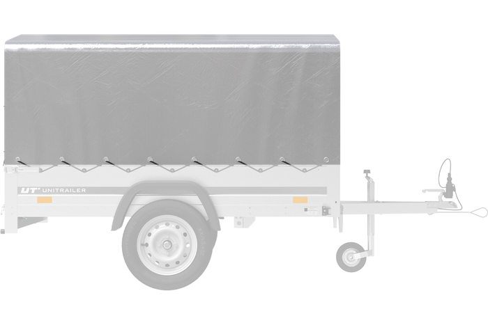 Bâche pour arceau h-800 UNITRAILER remorque 200x125cm GARDEN 201 KIPP
