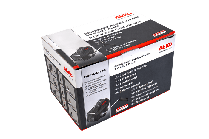 Treuil manuel pour remorque de dépanneuse AL-KO 500 kg avec frein