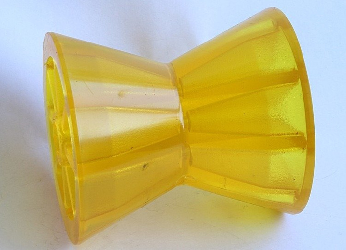 Diabolo étrave, rouleau de quille KNOTT PVC jaune pour remorque bateau 