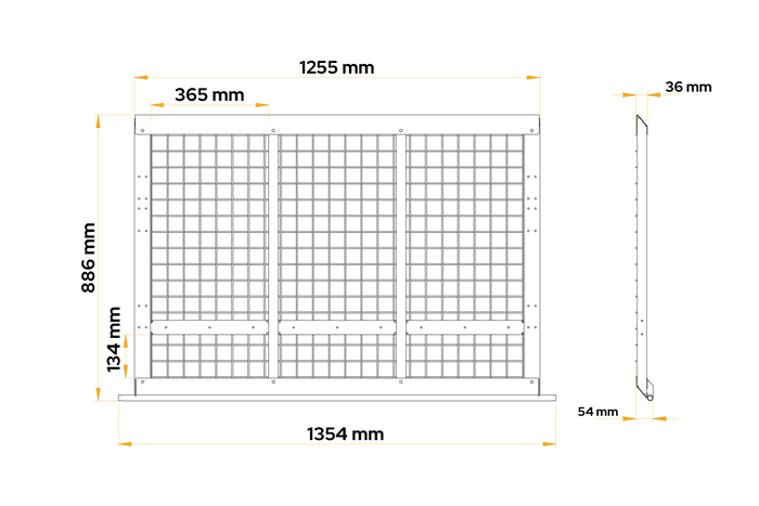 Rampe grillagée UNITRAILER pour remorque 88,6 cm 400 kg
