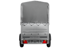 Remorque simple essieu 200x106 avec bâche haute, arceau, rehausses de ridelles et roue jockey - Garden Trailer 200 KIPP