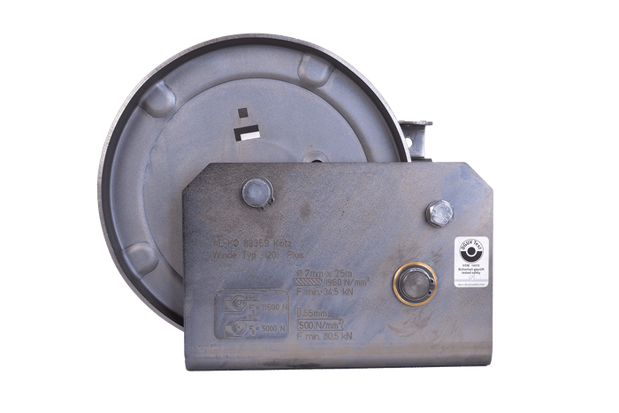 Treuil manuel pour remorque dépanneuse AL-KO 1150 kg avec frein et déroulement automatique