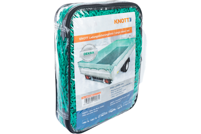 Filet de transport pour remorque KNOTT 2000x3000 avec cordon élastique