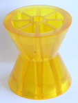 Diabolo étrave, rouleau de quille KNOTT PVC jaune pour remorque bateau 