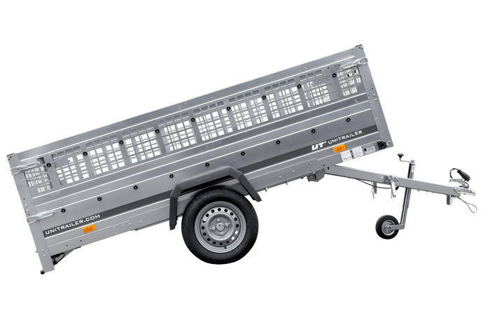 Remorque à un essieu 264x125 UNITRAILER GARDEN 264 KIPP avec ridelles grillagées