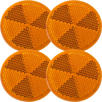Set : quatre réflecteurs jaunes autocollants fi 60 mm