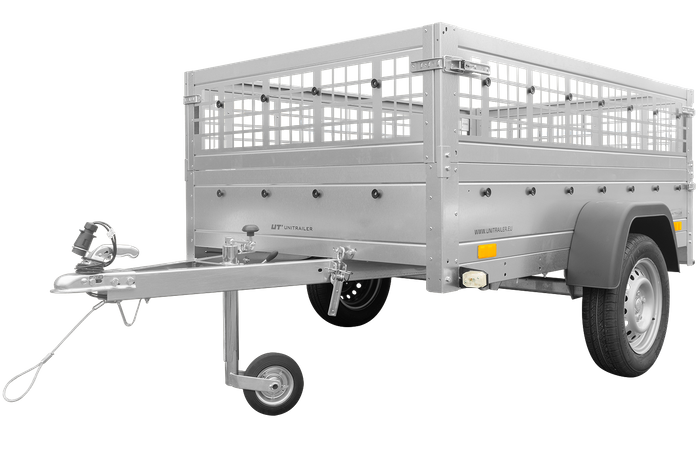 Remorque basculante  200x125 avec ridelles grillagées et roue jockey - Garden Trailer 201 KIPP