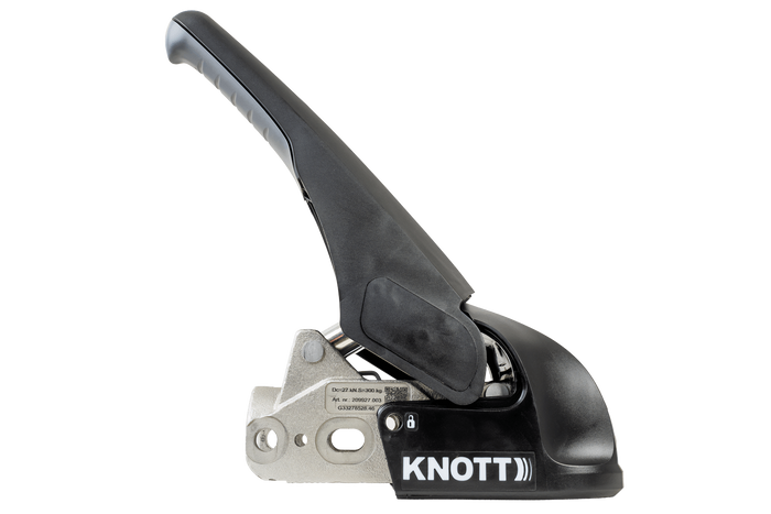 Attelage à boule KNOTT KS30 avec stabilisateur pour remorque de 3000kg avec timon tubulaire de 50mm