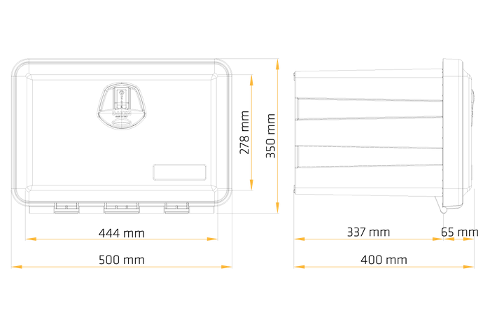 Boîte, coffre à outils  DAKEN 81102 JUST 500x350x400mm 40l