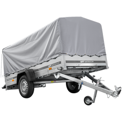 Remorque avec arceau et bâche grise Remorque de jardin 264 KIPP