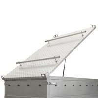 CAPOT POUR REMORQUE DE JARDIN UNITRAILER 201 KIPP AVEC VERINS/ SERRURE À CLÉ