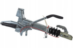 Dispositif de dépassement KNOTT KF27B avec attelage K27A pour remorque de 2700kg avec timon en V et support de roue de support