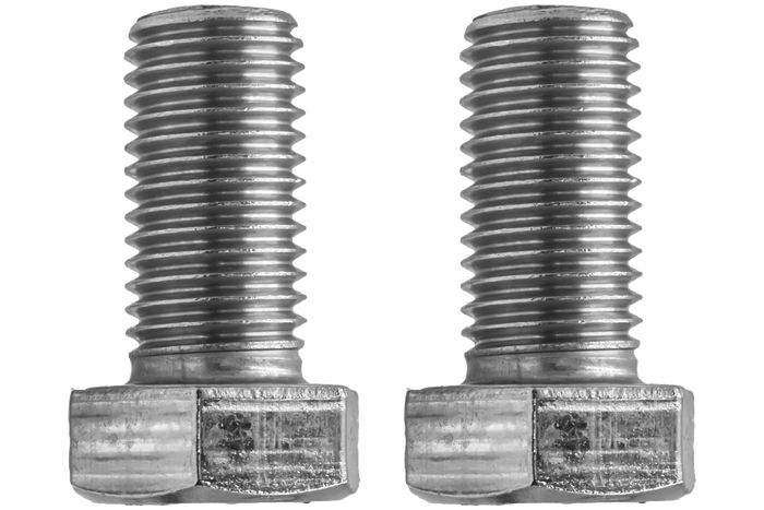 Boulons et écrous pour le montage de la roue support DROMET M10x25, set : 2x vis et 2x écrous