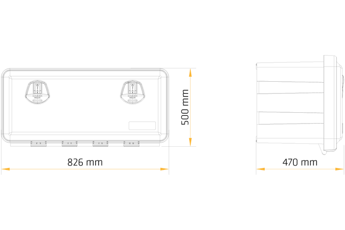 Boîte, coffre à outils DAKEN 81108  JUST 826x500x470mm 127l