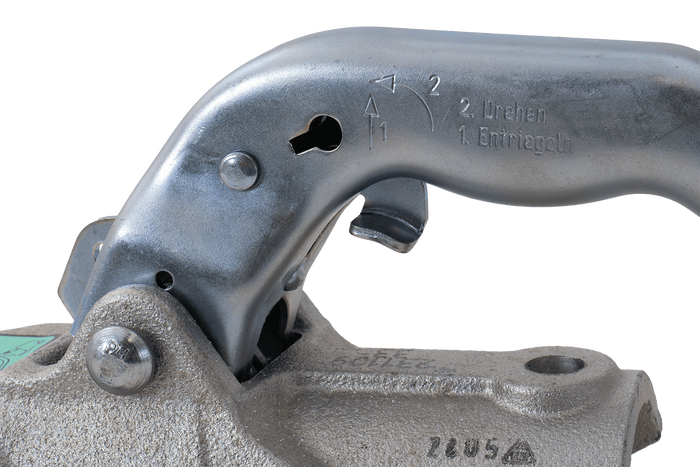 Attelage à boule KNOTT K27-B pour remorque de 2 700 kg avec timon tubulaire de 45 mm, en fonte 