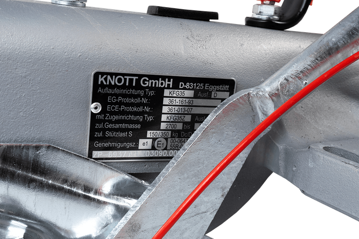 Dispositif de dépassement KNOTT KFG35D avec attelage K35C pour remorque de 3500kg avec timon en V