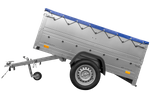 Remorque permis B avec rehausses et bâche plate Garden Trailer 201 KIPP 500 kg 200 x 125 cm