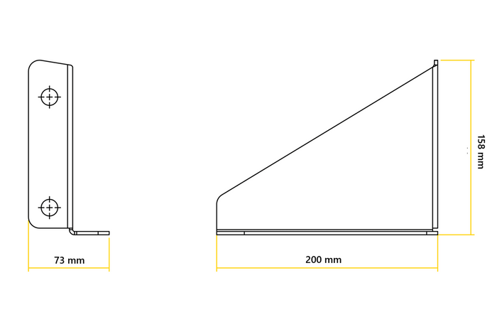 Poignées latérales 20cm pour montage du réservoir d'eau LOKHEN 18L, 2 pcs