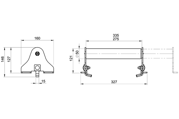 Bloque- roue dépanneuse, rouge PRAMAR Radstopper VDI 2700 - réglable, universel
