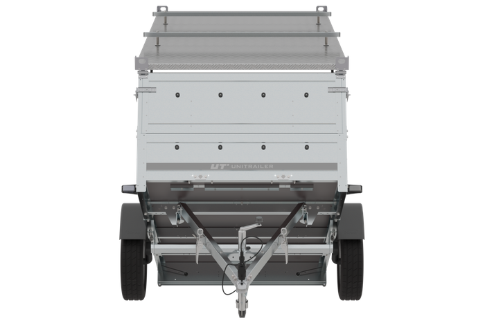 Remorque légère avec bâche Garden Trailer 264 KIPP, bis côtés et roue jockey