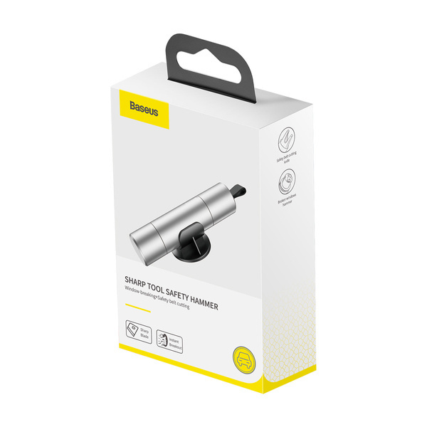 BASEUS Sharp Tool 2 en 1 Marteau de sécurité pour vitre, couteau de sauvetage pour ceintures de securité