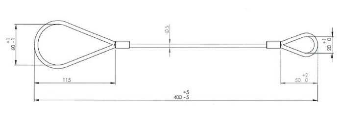 Câble de rupture d'attelage en acier pour les remorques