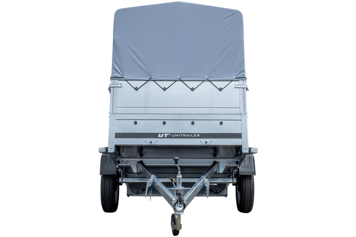 Remorque simple essieu 200x125 avec bâche haute, arceau, rehausses de ridelles et roue jockey - Garden Trailer 201 KIPP