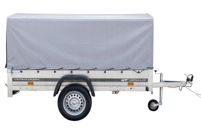 Remorque routière avec bâche haute, arceau H-800 et roue jockey 230x125 Garden Trailer 230 KIPP